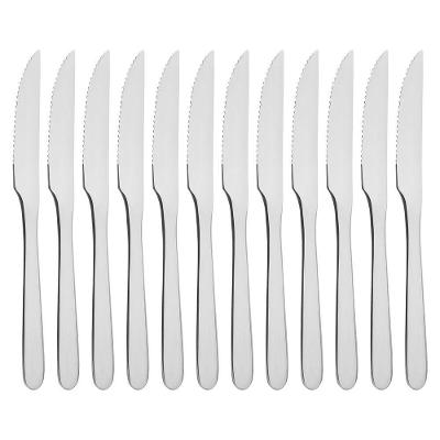 Kit 12 Facas De Mesa Churrasco Serrinha Tramontina Havaí Em Aço Inox