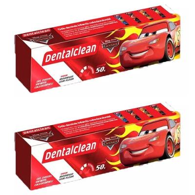 2x Gel Dental Infantil Carros - Morango - 50g - Dentalclean
