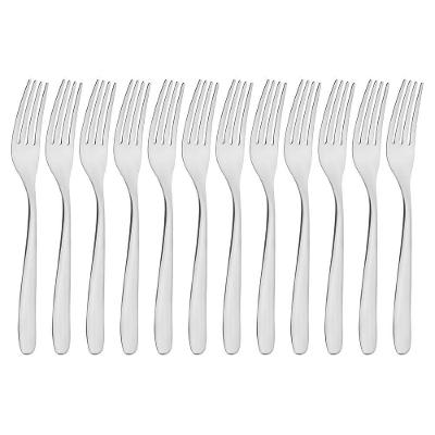 Kit 12 Garfos De Mesa Tramontina Havaí Em Aço Inox
