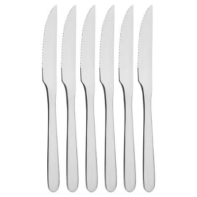 Kit 6 Facas De Mesa Churrasco Serrinha Tramontina Havaí Em Aço Inox