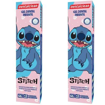 2x Gel Dental Infantil Stitch Sabor Morango 50g -dentalclean