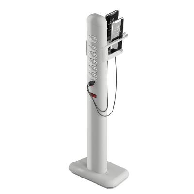 Totem Elétrico Bivolt Com 6 Tomadas E 2 Saídas Usb E Usb-c Octoo Easyplug-usb-c Prateado