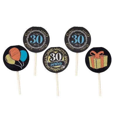 Topper Para Docinho 30 Anos - 8 Unidades