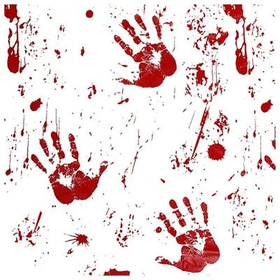 Toalha De Mesa Metalizado Sangue Halloween - 137cm X 183cm