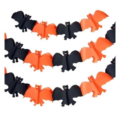 Guirlanda Bandeirola Morcego De Papel Halloween