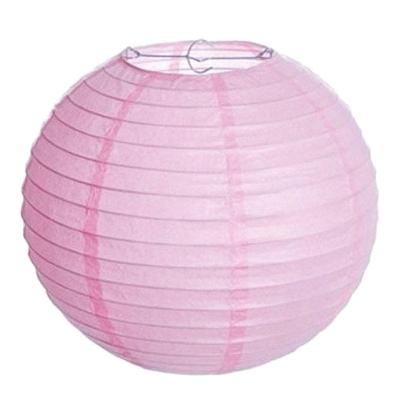 Lanterna Luminária De Papel Oriental Rosa Claro - 30cm