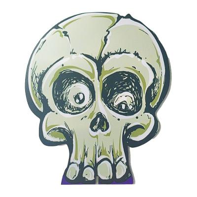 Enfeite De Mesa Caveira Halloween Mdf - 22cm X 19cm
