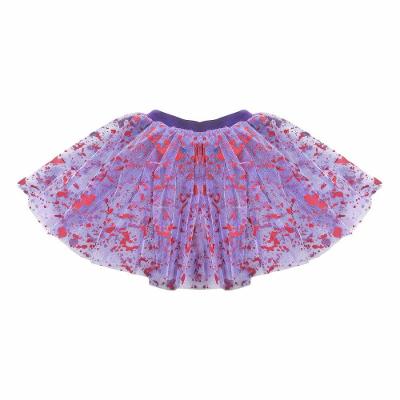 Saia Tule Halloween Roxa Com Sangue - 30cm