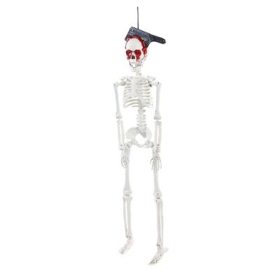 Decoração Halloween Esqueleto Faca Na Caveira Para Pendurar
