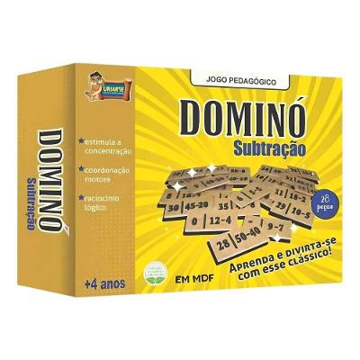 Jogo Pedagógico Dominó Subtração - 28 Peças