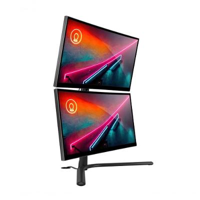 Suporte De Mesa Para Monitor Até 32 Duplo Vertical Com Regulagem De Altura E Inclinação Octoo Clipway-2w Preto