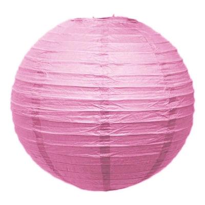 Lanterna Luminária De Papel Oriental Rosa - 35cm