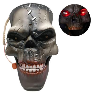 Crânio Decorativo Halloween Com Som E Movimento