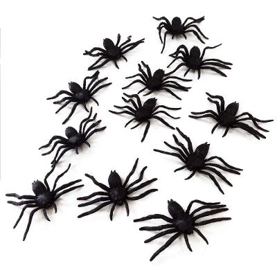 Decoração Halloween Aranha Preta - 12 Unidades