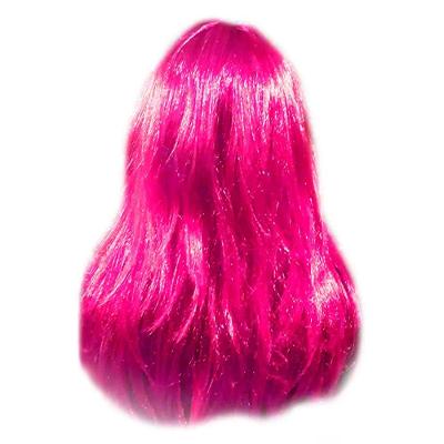 Peruca Longa Lisa Pink Para Festas