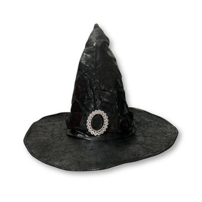 Chapéu De Bruxa Preto Com Fecho Luxo Halloween