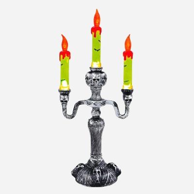 Candelabro Halloween Macabro Com Luz Assustador