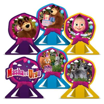 Decoração De Mesa Masha E O Urso- 6 Itens
