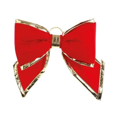 Decoração Laço Vermelho De Veludo Com Borda 30cm - 1 Unidade