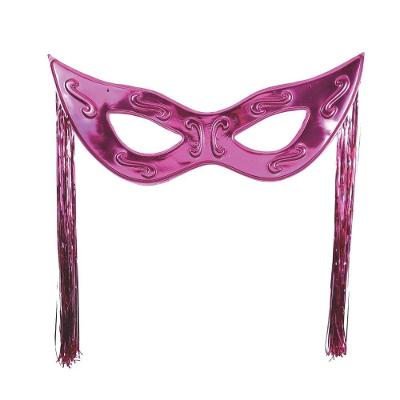 Máscara Decorativa Grande Com Chicote Festa Carnaval Cor Pink