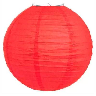 Lanterna Luminária Oriental De Tecido Vermelha - 35cm