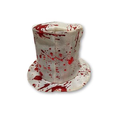 Cartola Halloween Branca Com Sangue Média