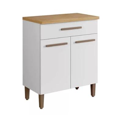 Balcão De Cozinha ômega 2 Portas 1 Gaveta Cinamomo Off White