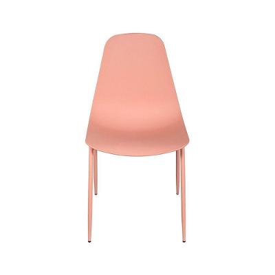 Cadeira Or-1136 Em Polipropileno Com Base De Aço Or Design Rosa