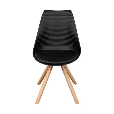 Cadeira Or-1137 Em Polipropileno Base De Madeira Or Design Preto