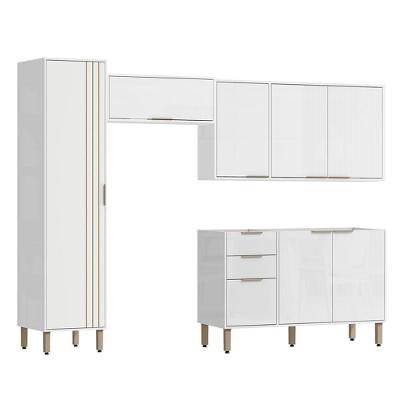 Cozinha Modulada 4 Pecas 249 Cm Glor Branco Neve Mxm