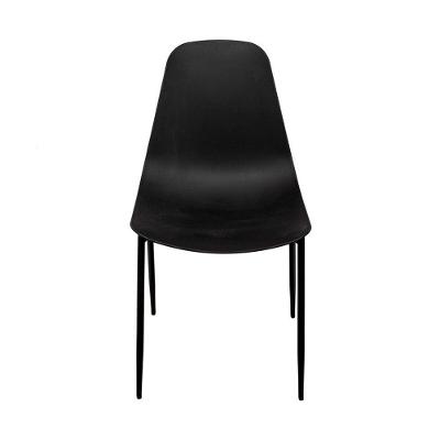 Cadeira Or-1136 Em Polipropileno Com Base De Aço Or Design Preto