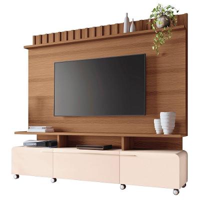 Estante Painel De Tv 70 200cm Artist H01 Castanho-off White - Mpozenato