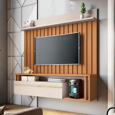 Painel Tv 55 160cm Bancada Suspensa Self Off-cinamomo - Hb Móveis