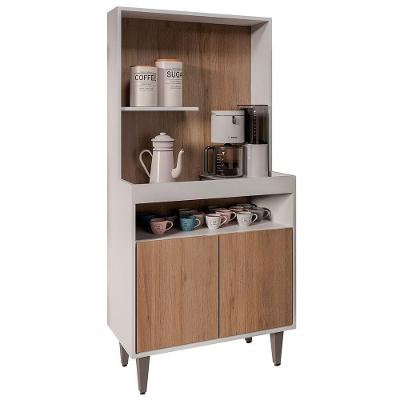 Armário De Cozinha 2 Portas Cantinho Do Café 70cm Bella Z34 Branco/freijó - Mpozenato