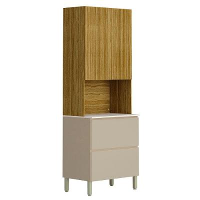Paneleiro De Cozinha Torre Quente Minsk Z06 Vanilla/freijó - Mpozenato