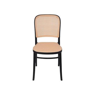Cadeira Or-1145 Em Pp Com Tom De Palha No Assento Or Design Preto