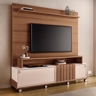 Estante Painel De Tv 65 180cm 2 Portas Bold Castanho-off White - Hb Móveis
