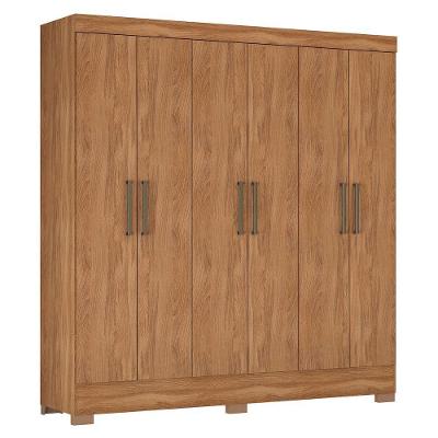 Guarda Roupa Casal 180cm 6 Portas Vanci D02 Amêndola - Mpozenato