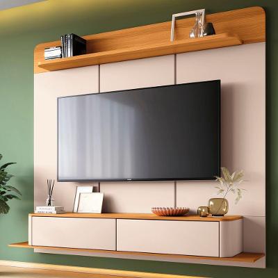 Painel Tv 70 180cm Bancada Suspensa Galax Off-cinamomo - Hb Móveis