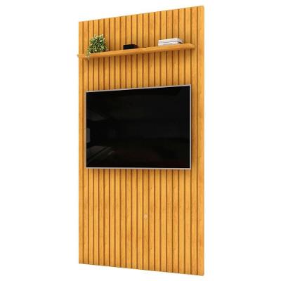Painel Tv 60 143cm Suspenso Ripado Noah D04 Cedro - Mpozenato