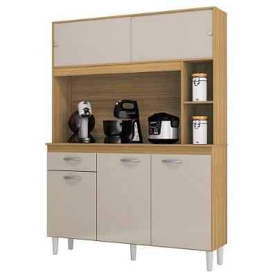 Armário De Cozinha Compacta 120cm Parisi P11 Damasco/off White - Mpozenato