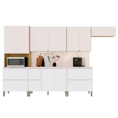 Armário De Cozinha Cp04 Com Tampo 120cm Minsk Z06 Branco/soft - Mpozenato