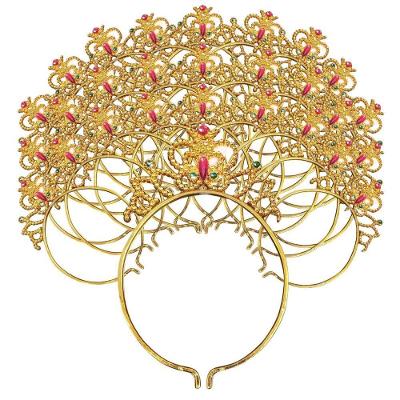 Kit 100 Tiaras Coroa De Princesa Rainha Douradas