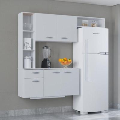Cozinha Poquema Suspensa Com Balcão Isis Branco