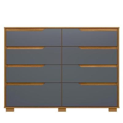 Cômoda Para Quarto 8 Gavetas 147cm Parma M07 Freijó-cinza - Mpozenato