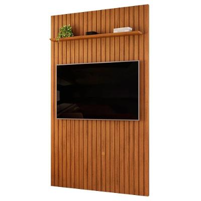 Painel Tv 60 143cm Suspenso Ripado Noah D04 Freijó - Mpozenato