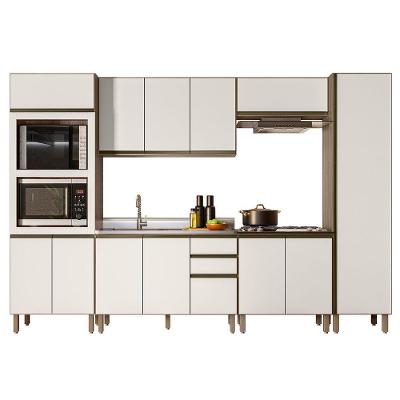 Armário De Cozinha 6 Peças Com Pia 120cm Jessy N03 Carvalho/off - Mpozenato