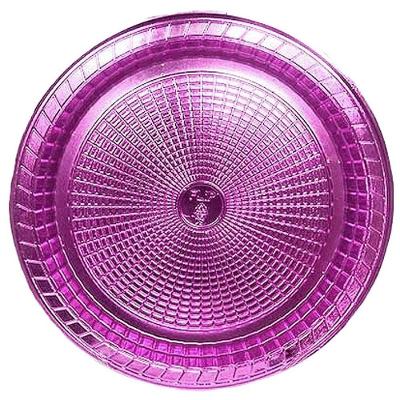 Prato Descartável Metalizado Pink 22cm - 6 Unidades