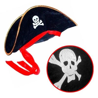 Chapéu De Pirata Luxo Em Veludo