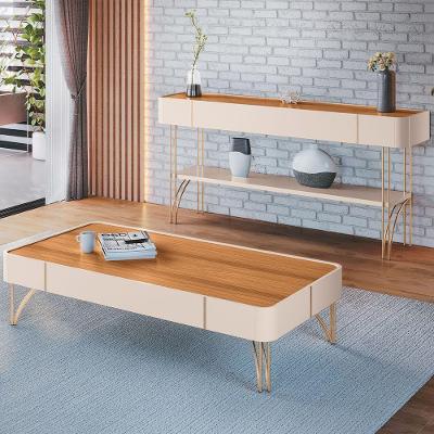 Aparador De Sala Vivant E Mesa Cadenza Off/cinamomo - Hb Móveis